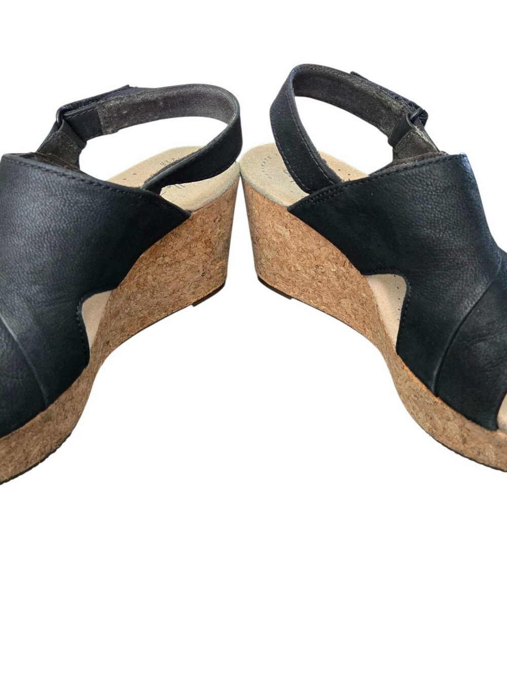 Clarks Black Leather Slingback Sandals - Picture 6 of 8